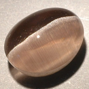 Натуральный коричневый sillimanite cat's eye 3,56 карата прозрачный, полупрозрачный