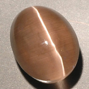 Натуральный коричневый sillimanite cat's eye 3,56 карата прозрачный, полупрозрачный