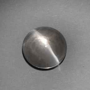 Натуральный серый sillimanite cat's eye 6,62 карата прозрачный, полупрозрачный