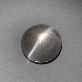 Натуральный серый sillimanite cat's eye 6,62 карата прозрачный, полупрозрачный