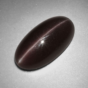 Натуральный коричневый sillimanite cat's eye 7,07 карата огранка овал, непрозрачный