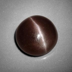 Натуральный коричневый sillimanite cat's eye 6,99 карата огранка круг, непрозрачный