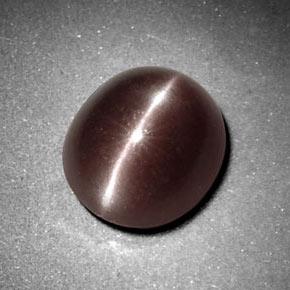 Натуральный коричневый sillimanite cat's eye 3,29 карата огранка овал, непрозрачный