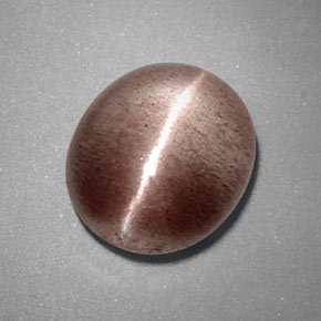 Натуральный коричневый sillimanite cat's eye 3,38 карата прозрачный, полупрозрачный