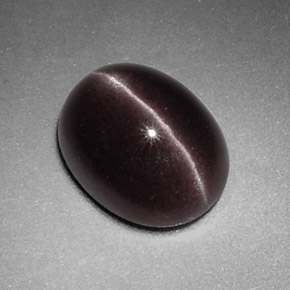 Натуральный коричневый sillimanite cat's eye 2,88 карата огранка овал, непрозрачный