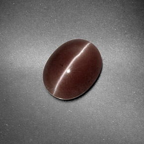 Натуральный коричневый sillimanite cat's eye 1,59 карата огранка овал, полупрозрачный