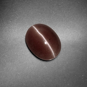 Натуральный коричневый sillimanite cat's eye 1,59 карата огранка овал, полупрозрачный