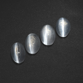 Натуральный Дымчатый Силлиманит Кошачий глаз  карата Огранка Овал, Полупрозрачный