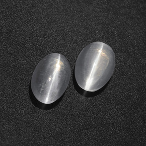  карата, натуральный Дымчатый Силлиманит Кошачий глаз, Огранка Овал, Полупрозрачный