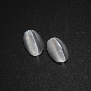 Натуральный серый sillimanite cat's eye  карата огранка овал, полупрозрачный