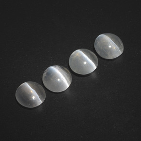 Натуральный серый sillimanite cat's eye  карата огранка круг, полупрозрачный