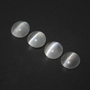 Натуральный серый sillimanite cat's eye  карата огранка круг, полупрозрачный