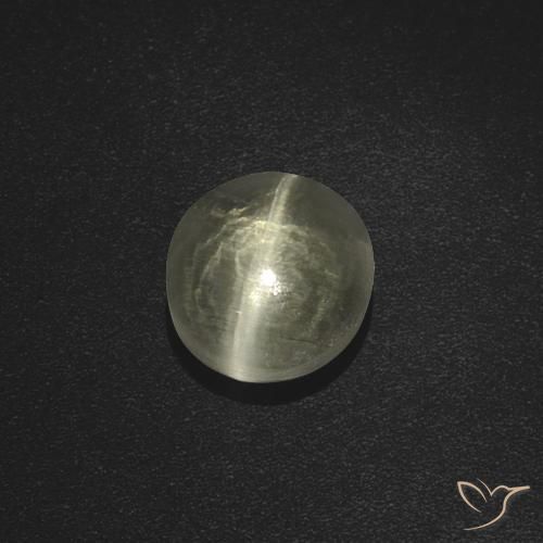 2.51ct Натуральный Теплый белый Силлиманит Кошачий Глаз, Овал, Полупрозрачный
