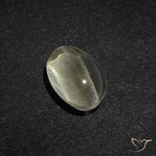 2.23ct Натуральный Теплый белый Силлиманит Кошачий Глаз, Овал, Полупрозрачный