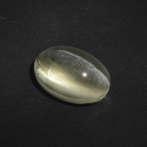 Натуральный коричневый sillimanite cat's eye 5,56 карата огранка овал, полупрозрачный