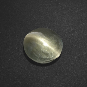 Натуральный коричневый sillimanite cat's eye 2,73 карата огранка круг, полупрозрачный