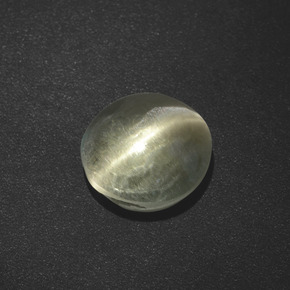Натуральный коричневый sillimanite cat's eye 2,73 карата огранка круг, полупрозрачный
