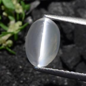 1.40 карата, натуральный Серовато-коричневый Силлиманит Кошачий глаз, Огранка Овал, Прозрачный