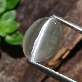 1.14 карата, натуральный Дымчатый Силлиманит Кошачий глаз, Огранка Овал, Прозрачный