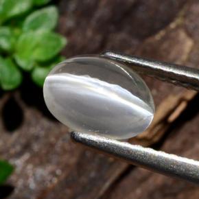 1.14 карата, натуральный Дымчатый Силлиманит Кошачий глаз, Огранка Овал, Прозрачный