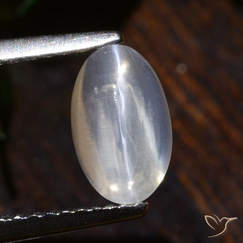 1.75ct Натуральный ясно Силлиманит Кошачий Глаз, Овал, Прозрачный