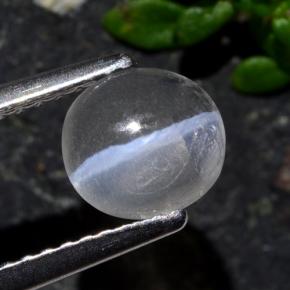 Натуральный серый sillimanite cat's eye 1,03 карата огранка овал, прозрачный
