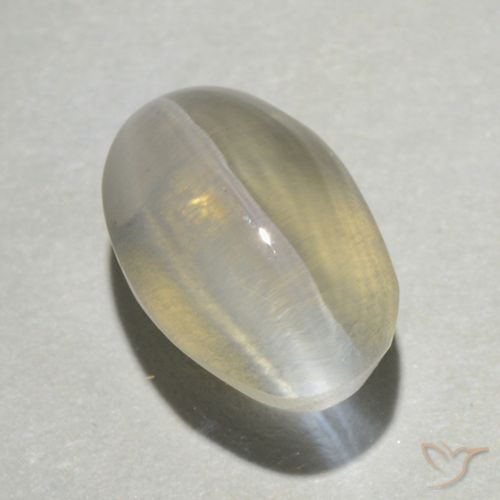 1.39ct Натуральный Светло-желтый Силлиманит Кошачий Глаз, Овал, Прозрачный