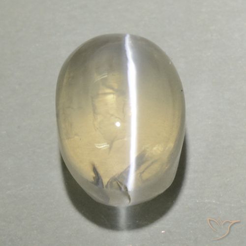 1.71ct Натуральный Светло-желтый Силлиманит Кошачий Глаз, Овал, Прозрачный