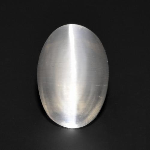 Натуральный серый sillimanite cat's eye 1,09 карата огранка овал, прозрачный