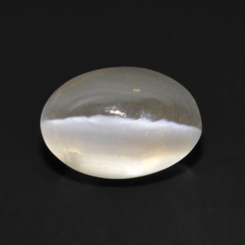 Натуральный серый sillimanite cat's eye 1,17 карата огранка овал, прозрачный