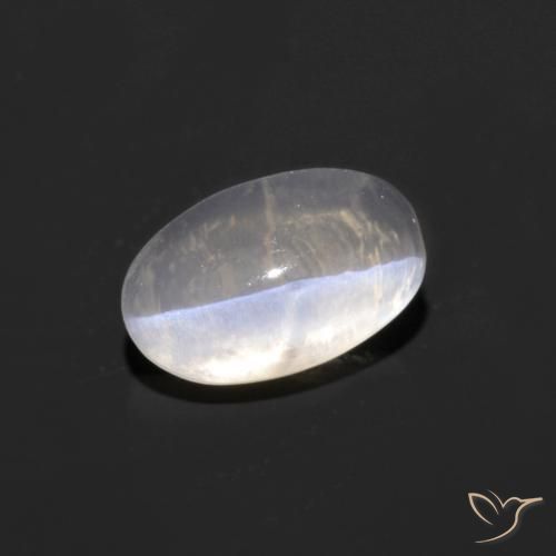 1.34ct Натуральный Белый Силлиманит Кошачий Глаз, Овал, Прозрачный