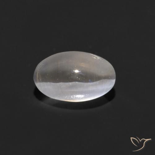 0.88ct Натуральный Теплый белый Силлиманит Кошачий Глаз, Овал, Прозрачный