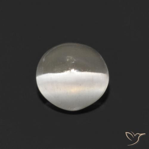 0.79ct Натуральный Теплый белый Силлиманит Кошачий Глаз, Овал, Прозрачный