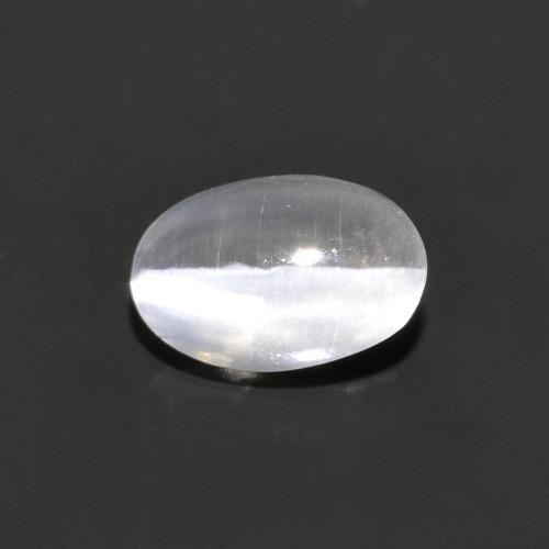Натуральный серый sillimanite cat's eye 0,75 карата огранка овал, прозрачный
