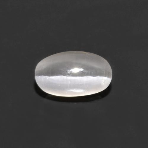Натуральный серый sillimanite cat's eye 0,76 карата огранка овал, прозрачный