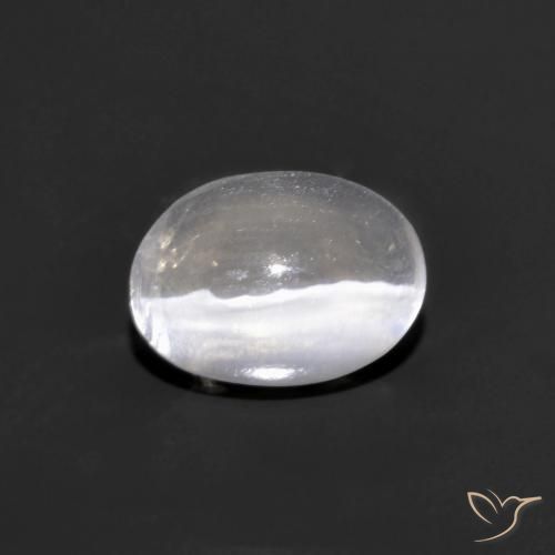 0.75ct Натуральный Очень светло-серый Силлиманит Кошачий Глаз, Овал, Прозрачный