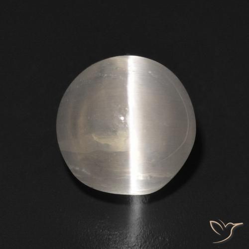 1.42ct Натуральный Теплый белый Силлиманит Кошачий Глаз, Овал, Прозрачный