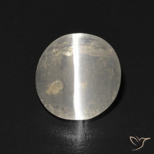 1.17ct Натуральный Теплый белый Силлиманит Кошачий Глаз, Овал, Прозрачный