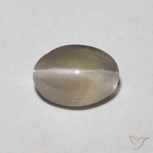 0.92ct Натуральный Светло-коричневая тортилья Силлиманит Кошачий Глаз, Овал, Прозрачный