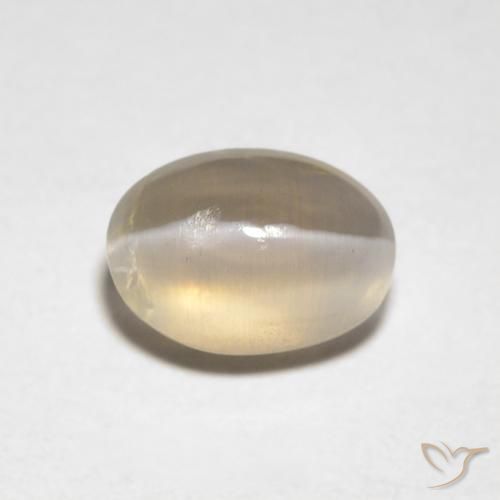 0.98ct Натуральный Светло-коричневая тортилья Силлиманит Кошачий Глаз, Овал, Прозрачный