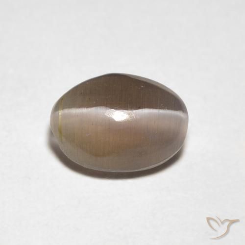 0.88ct Натуральный Коричневый Силлиманит Кошачий Глаз, Овал, Прозрачный