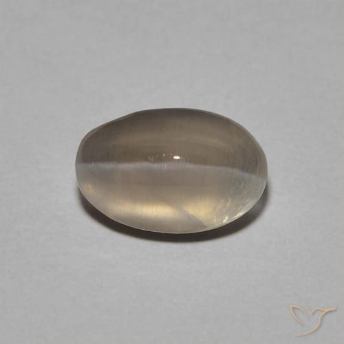 1.40ct Натуральный Очень светло-коричневый Силлиманит Кошачий Глаз, Овал, Прозрачный