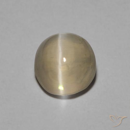 1.22ct Натуральный Светло-желтый коричневый Силлиманит Кошачий глаз, Овал, Прозрачный