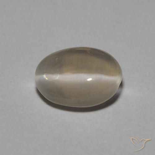 1.05ct Натуральный Светло-желтый коричневый Силлиманит Кошачий Глаз, Овал, Прозрачный