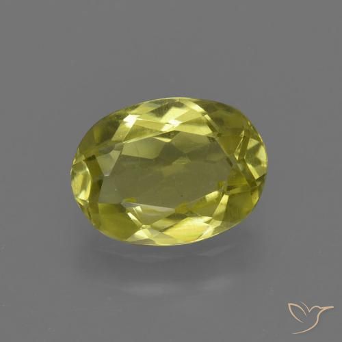 1.13ct Натуральный Ананас желтый Силлиманит, Овал, VVS-VS