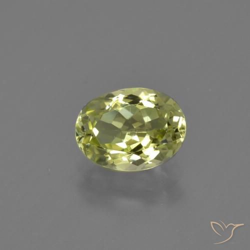1.40ct Натуральный Желто-зеленый Силлиманит, Овал, Чистота VS