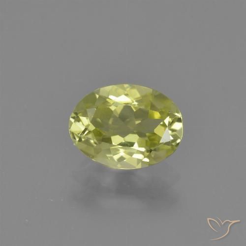 1.13ct Натуральный Светло-желтый Силлиманит, Овал, VVS-VS