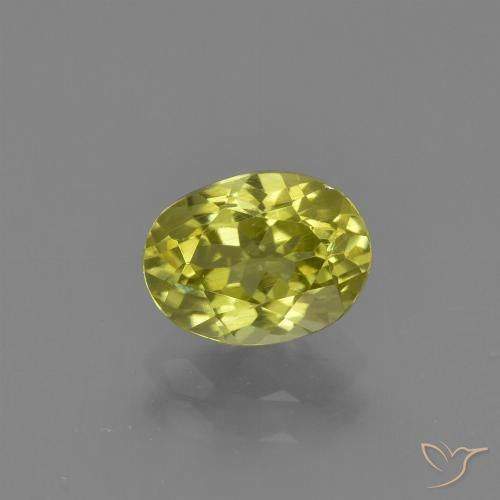 1.37ct Натуральный Средний желтый Силлиманит, Овал, Чистота VS