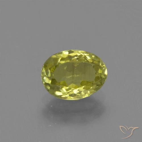 1.33ct Натуральный Средний желтый Силлиманит, Овал, Чистота VS