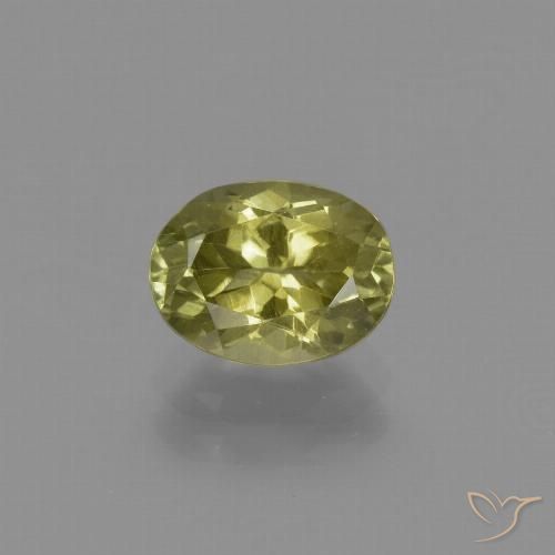 1.61ct Натуральный Средний желтый Силлиманит, Овал, Чистота VS